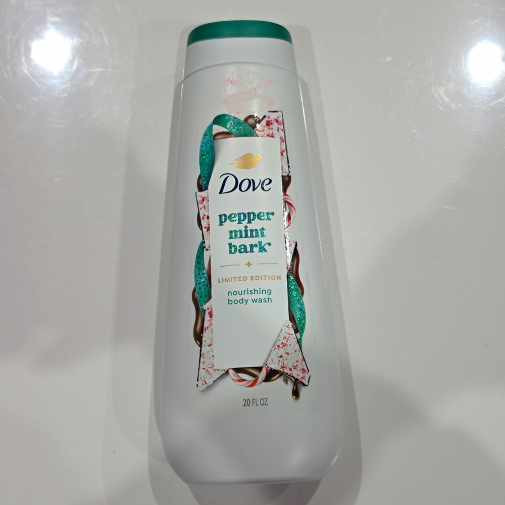 Dove Peppermint Bark Holiday Treats Limited Edition Body Wash No Sulfates 20